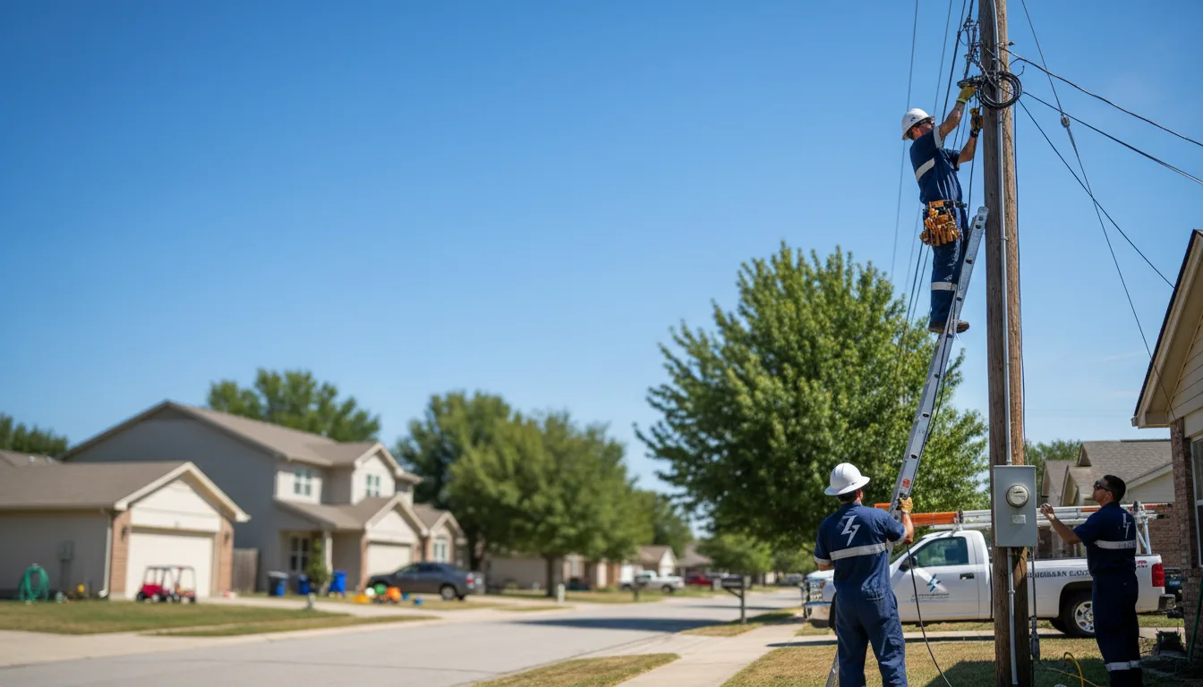 Residential electrician providing installation services in Modesto, IL